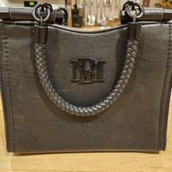 NBM Black Leather Handbag