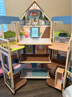 Kidkraft secret reveal wooden mansion dollhouse