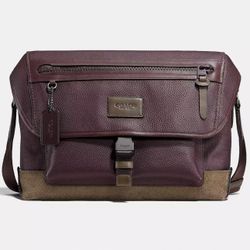 RARE Coach Brown Leather Manhattan Bike Bag