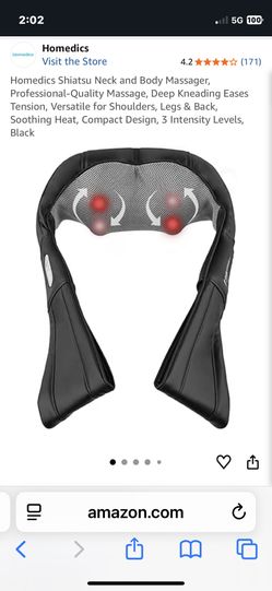 Homedics Shiatsu Neck and Body Massager, Professional-Quality Massage,