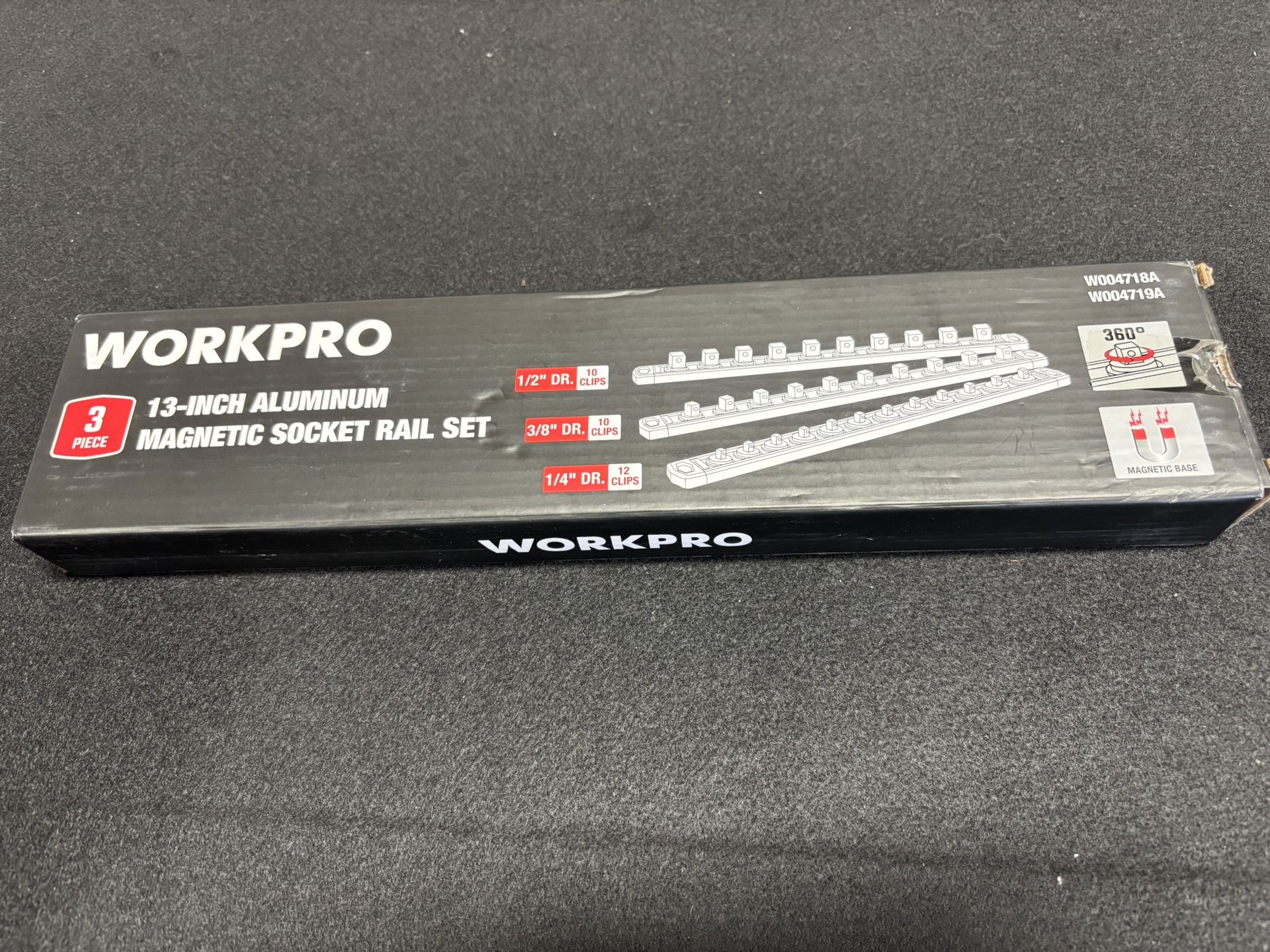 WORKPRO 3-Piece Magnetic Socket Organizer Set