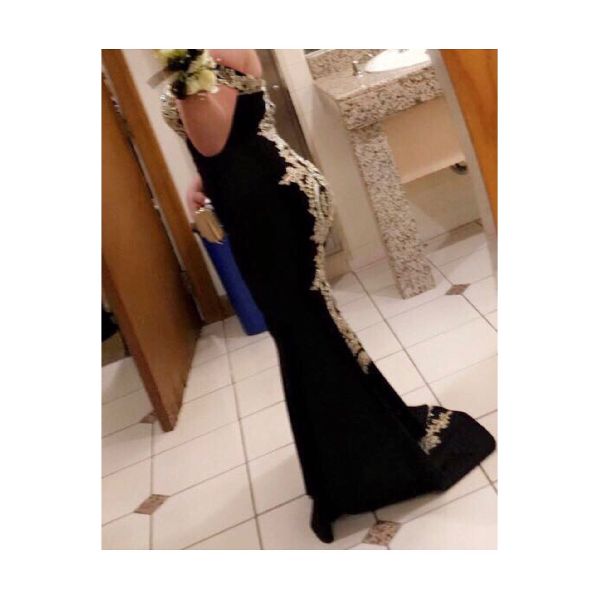 Prom Black and Gold dress