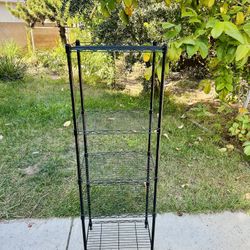 Small 5 Tier Metal Storage Shelves Rack Organizer Size Length 17", With 12", Height 50"