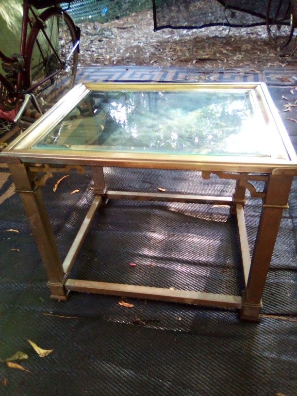 Brass End Table 