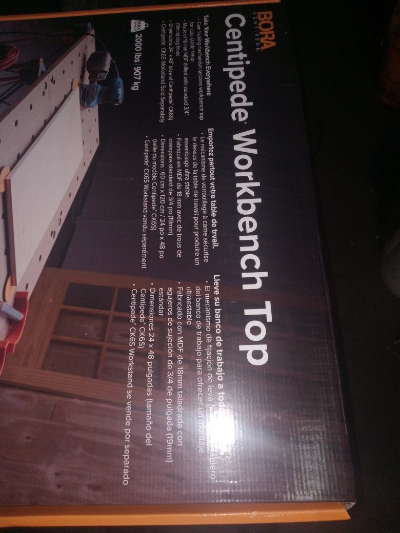 New Bora Centipede workbench, top.