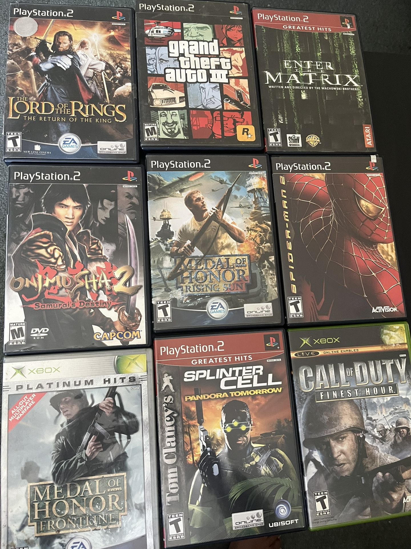 Ps2/xbox Games