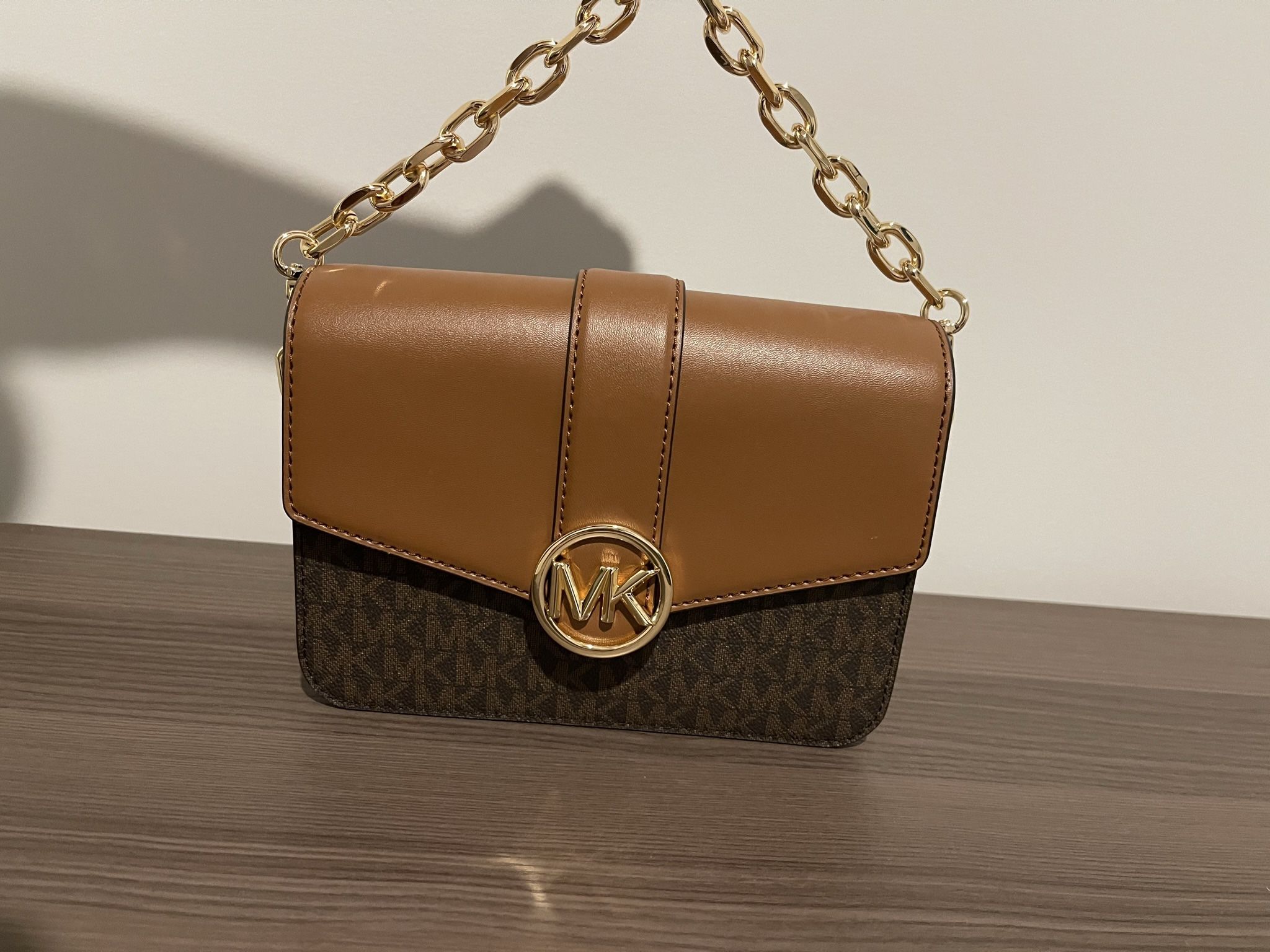 Michael Kors Carmen Small Monogram Flap Crossbody - Brown