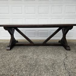 Restoration Hardware RH Salvaged Wood X-Base Rectangular Extension Dining Table