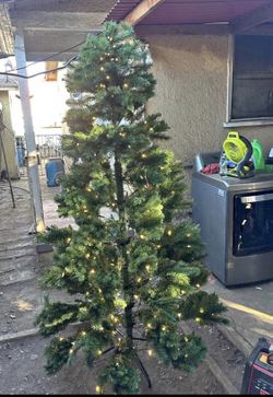 7.5 ft. Festive Pine LED Pre-Lit Artificial Christmas Tree T10 by