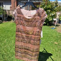 Eliza J  :   ROSE GOLD SEQUIN DRESS