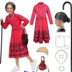 Girls Old Lady Costume
