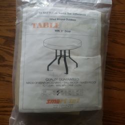 Fitted Round Outdoor Table Cover With 5" Drop. 42" Size Style 742