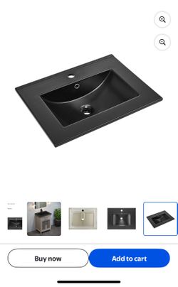Swiess Madison ceramic matte black 24 inch sink