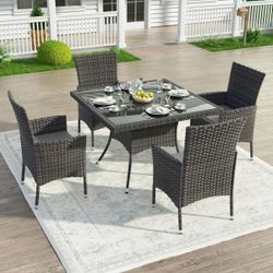 Outdoor dining table set patio dining table set brand new open box 🆕 ☑️🚎🆕