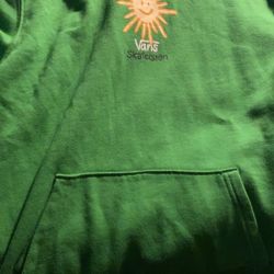 green vans skate hoodie kids L