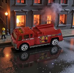 2001 Matchbox Water Pumper Red Fire Truck 1:64 Die-Cast Vehicle Vintage Vehicle. This is a Matchbox Water Pumper diecast toy car from the Hero City se