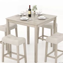 High Table With 4 High chairs 