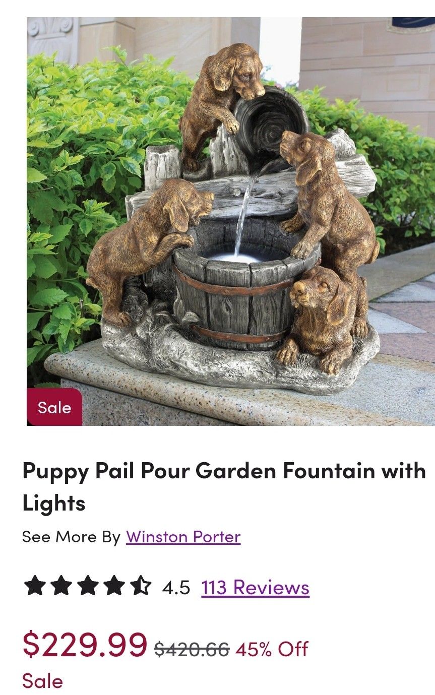 Brand New Still In Box Puppy Pail Garden Fountain Pond Pump