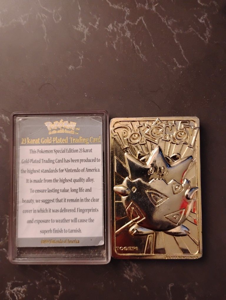 23k Gold Plated Pokemon Card