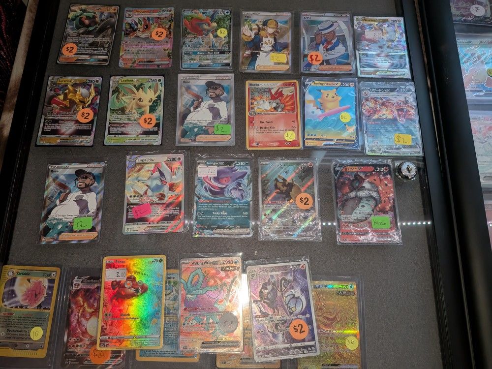 $2 Pokemon card singles (EX, GX, V, VMAX, TRAINER,, VSTAR)