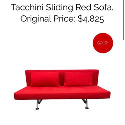 Tacchini Sliding Red Sofabed 