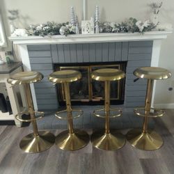 GOLD STOOLS SET OF 2 OR 4 PCS 👉 25.00 EACH 👈💥 79.00  X SET OF 4 BAR STOOLS 💥