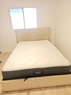 Beautyrest PressureSmart Mattress with Upholstered Bed Frame