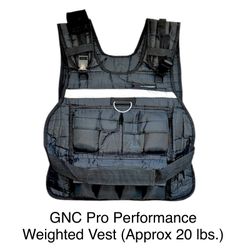 GNC Pro Performance WEIGHTED VEST Approx 20lbs