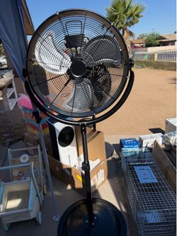 Comfort Zone 20" 3-Speed Slim-Profile High-Velocity Industrial Pedestal Fan