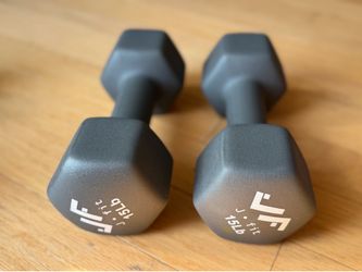 15lb, JFIT Neoprene Dumbbell Pair
