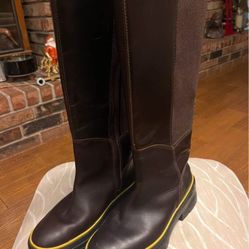 Women Brown Leather Boots 