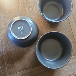 Ikea Gray/matte Black Bowls