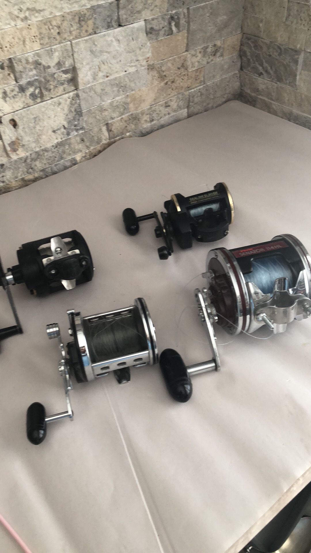 FOUR (4) Saltwater Fishing Reels-Penn 506HS/Penn Senator 114HL/Daiwa SEALINE SL30SH/ Shimano TLD 10