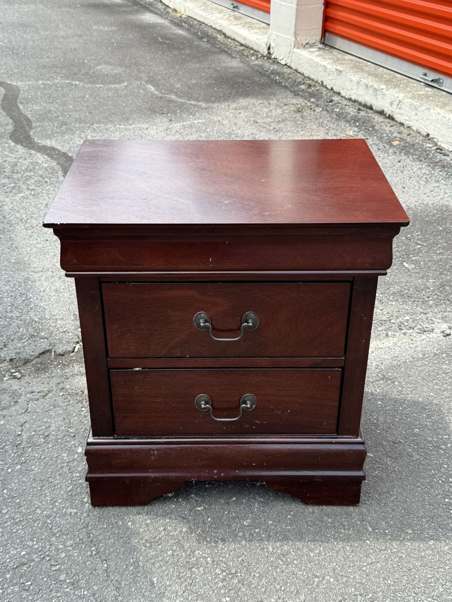 2 Drawer Wooden Nightstand