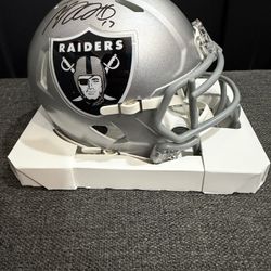 Davante Adams Signed Las Vegas/ Oakland Raiders Mini Helmet 