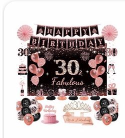30th birthday decor set 37 pieces