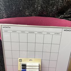 White  Board With Markers 