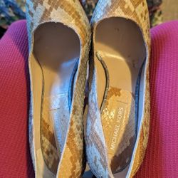 Michael Kors Snakeskin Heels Size 8