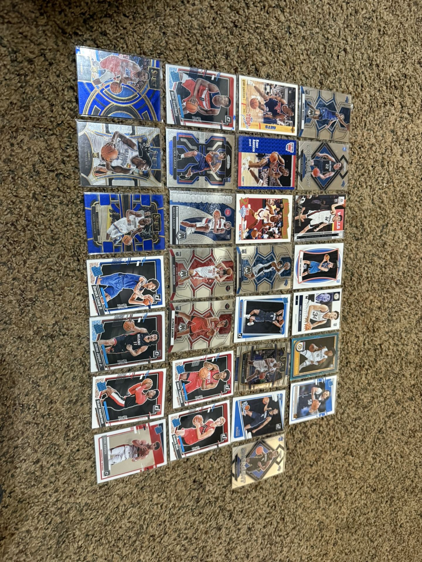 29 Rookie Basketball Cards Mostly 2020s Franz Wagner, Holmgren, Lively, Jaquez, Etc