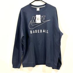 Nike Baseball Sportswear Sweatshirt Fleece Pullover Blue Men’s XL M33778D 