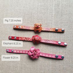 3 Leather Youth Bracelets Xmas Stocking Stuffer