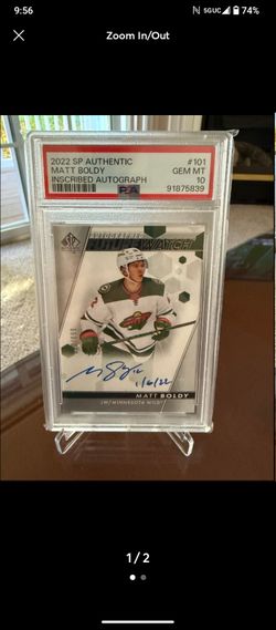 Matt Boldy Inscribed Future Watch Auto /999 PSA 10