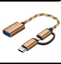 2 In 1 USB 3.0 OTG Adapter Cable Type-C Micro USB To USB 3.0 Interface Converter For Cellphone Charging Cable Line Converters