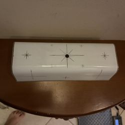 Vintage MCM Starburst U Shaped Replacement Glass For Vanity Light Fixture