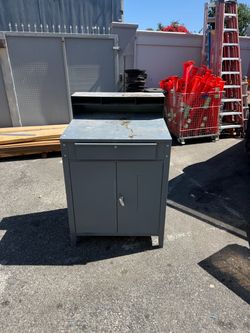 Heavy Duty Steel Workbench / Shop Cabinet – Industrial Storage