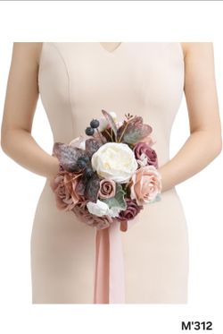 Bridesmaid Bouquet Set 6 Pack Elegant Wedding Flowers! (M'312)