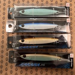 4 Daiwa Zakana Fishing Jigs, new, bluefin, yellowfin, Yellowtail, Dorado