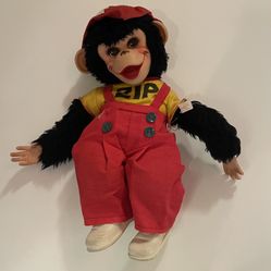 Vintage Zip The Monkey Plush Toy