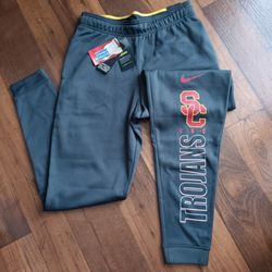 Small USC Trojans NCAA Nike Men's Therma Sideline Pants Standard Fit