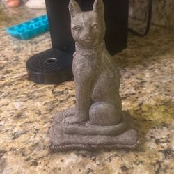 Rate Stone Cat Statue Antique Stone Carved 